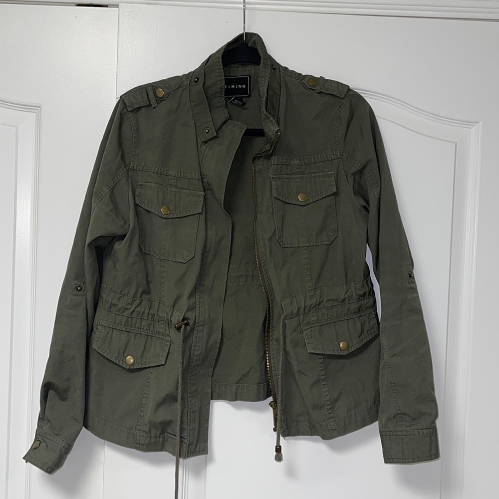 Timing Olive Green Utility Jacket - image 1